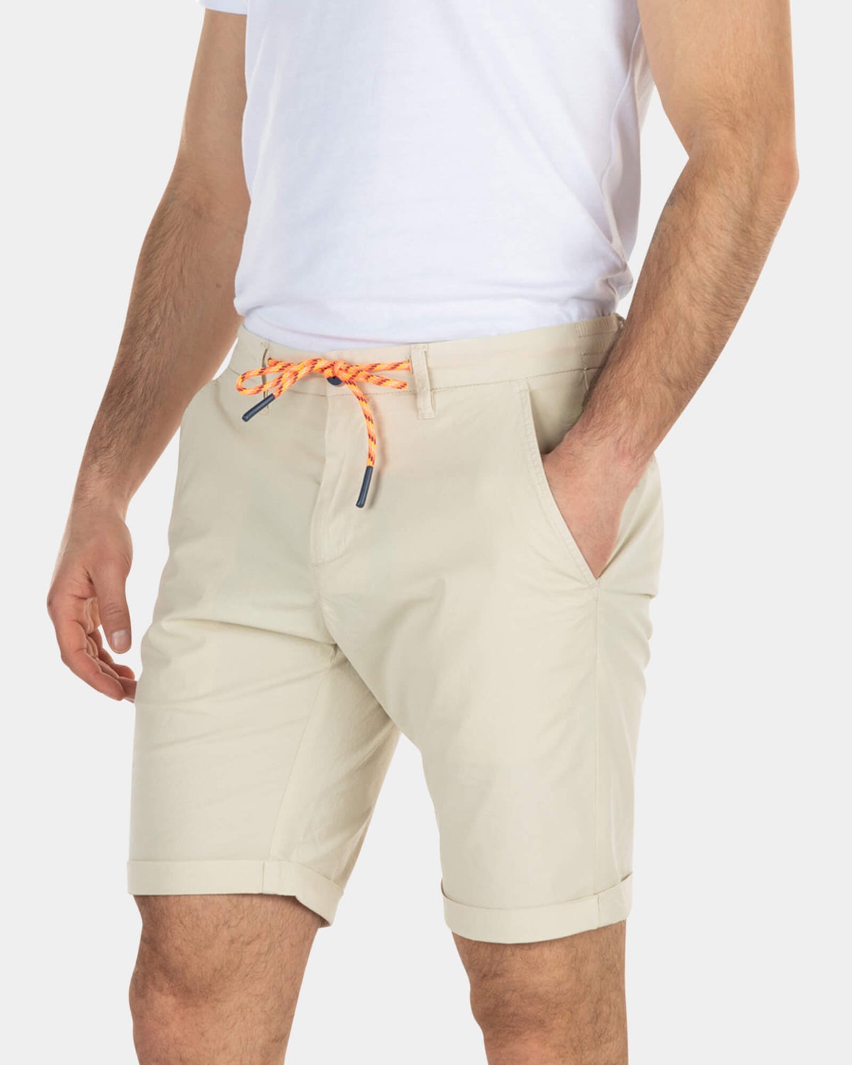 Effen katoenen chino shorts - Light Kit