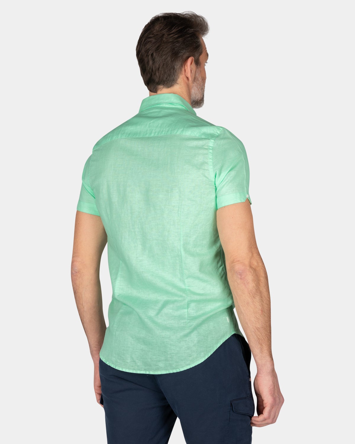 Camisa lisa manga corta - Teal Green