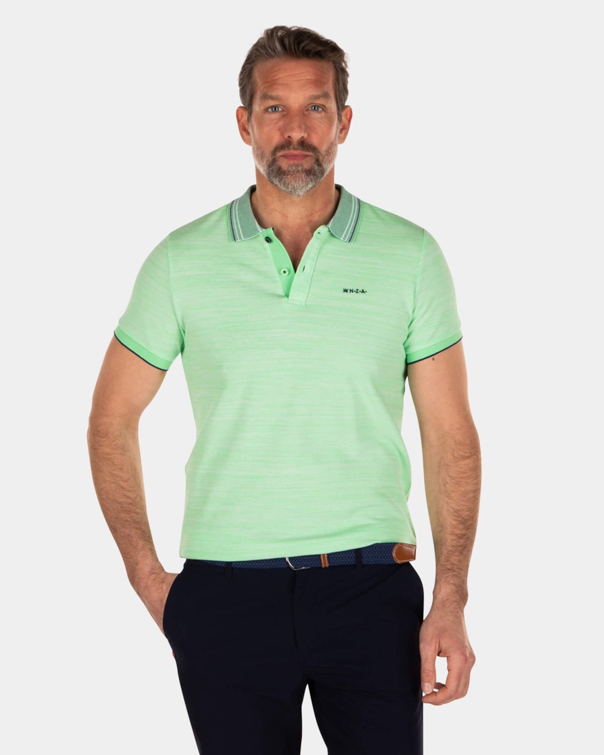 Polo de piqué de algodón - Sea Green