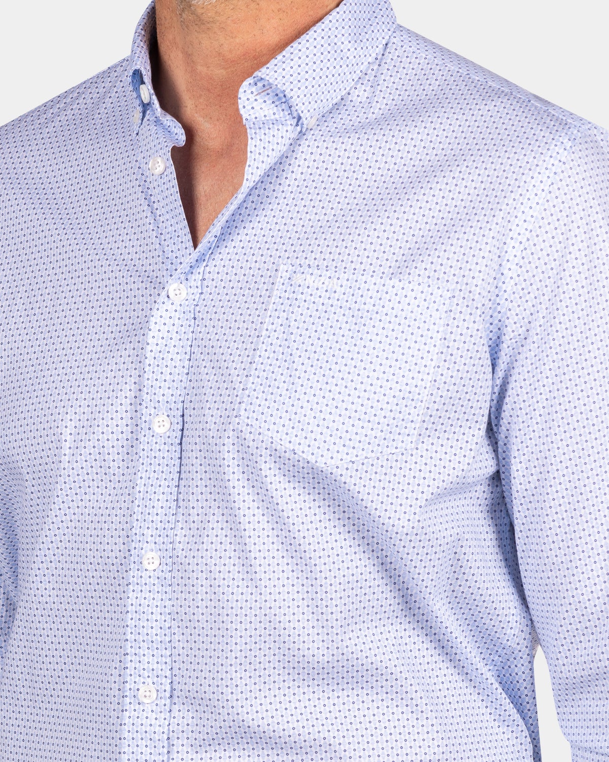 Chemise bleu clair ﾈ pois - Marble Blue