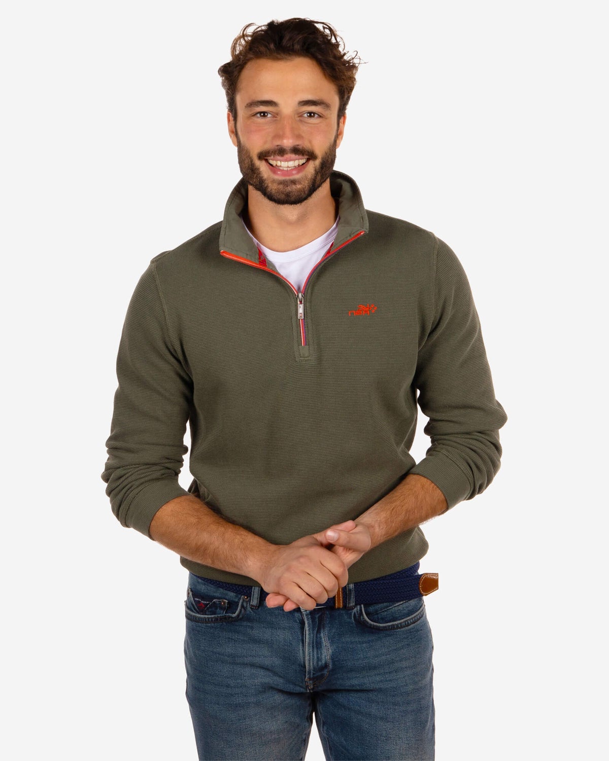 Pull avec fermeture éclair Arapohue - Rock Green