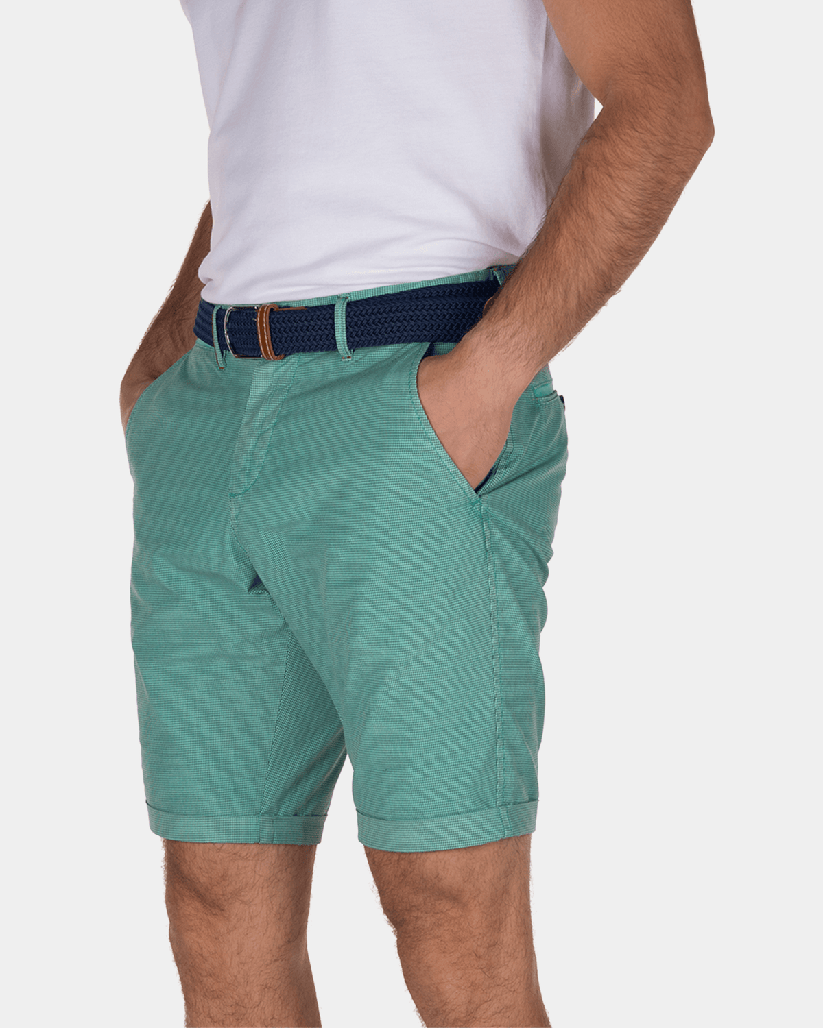 Cotton chino shorts Hamilton - Aquamarine