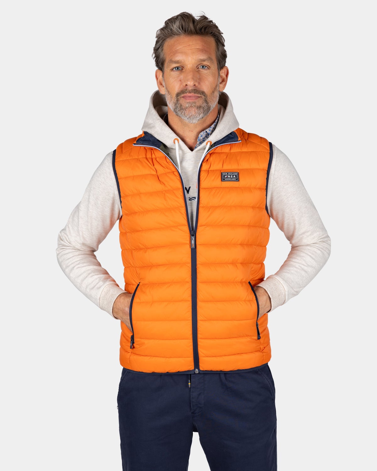 Orange quilted bodywarmer - Almond Orange