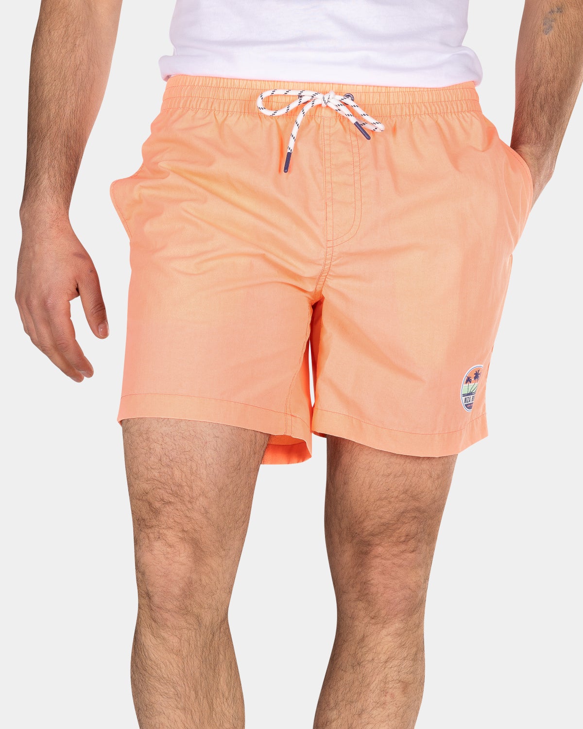 Plain swim shorts - Fury Pink