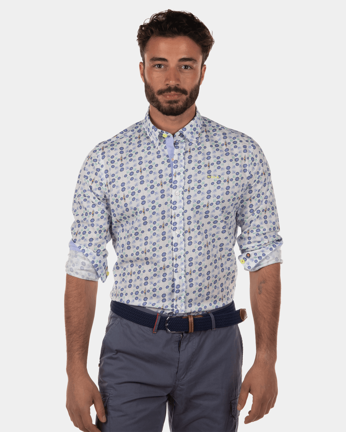 Chemise stretch Onslow - White Multicolour