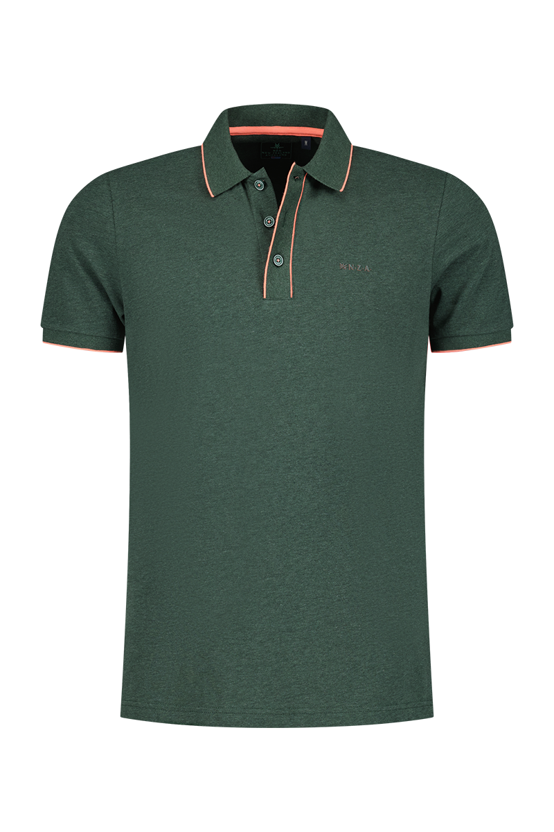 Plain polo with stretch - Chalk Green