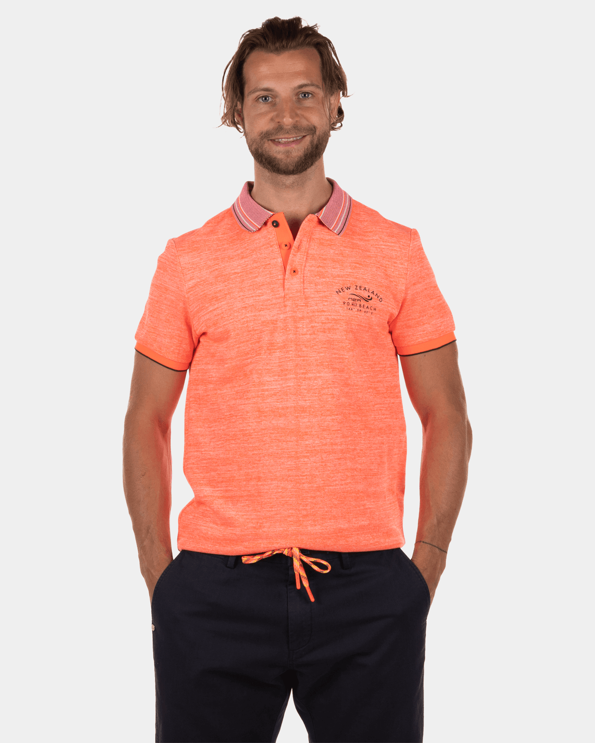 Sportieve polo Dobson Peak - Apricot Neon Orange