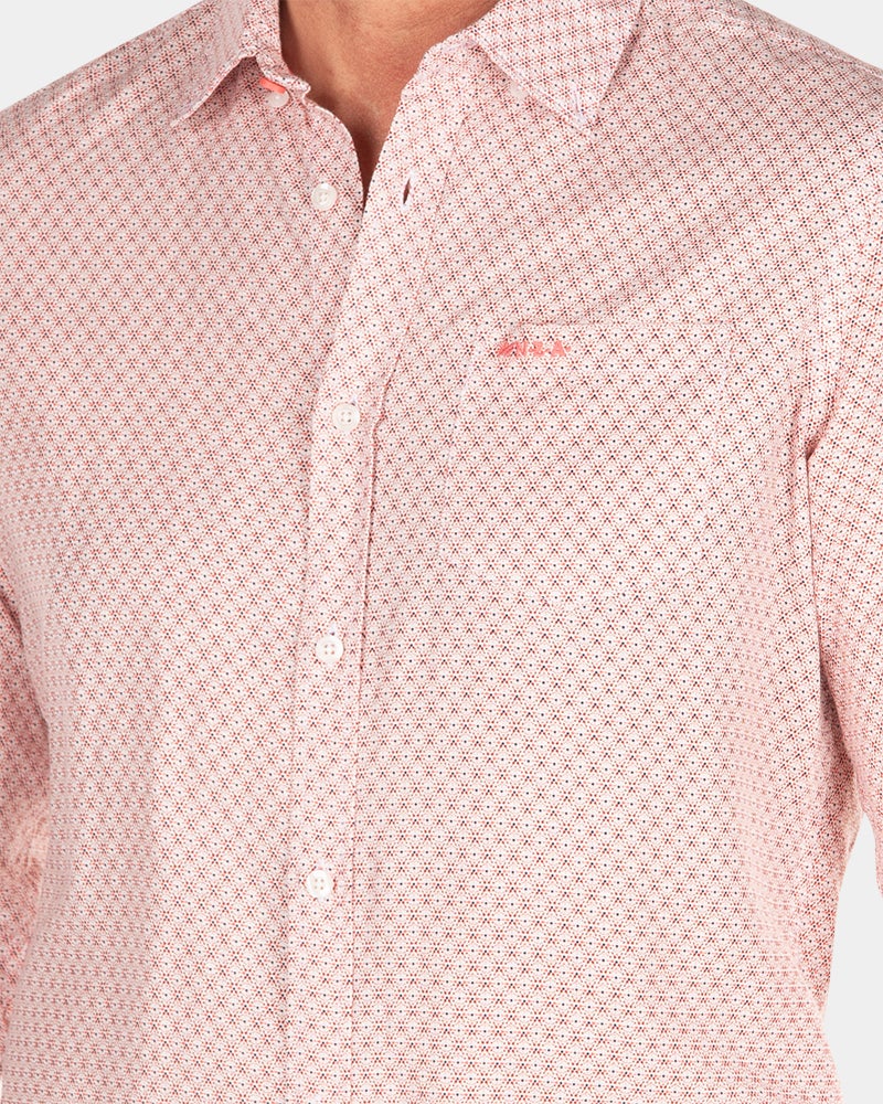 Camisa de lino con lunares. - Red Cider