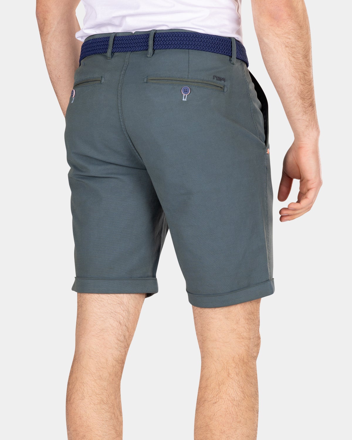 Korte chino broek - Chalk Green