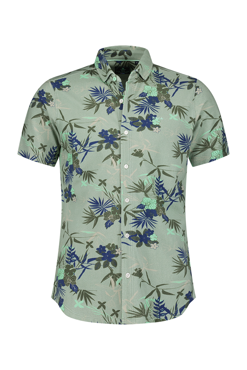 Chemise à fleurs verte - Mellow Army