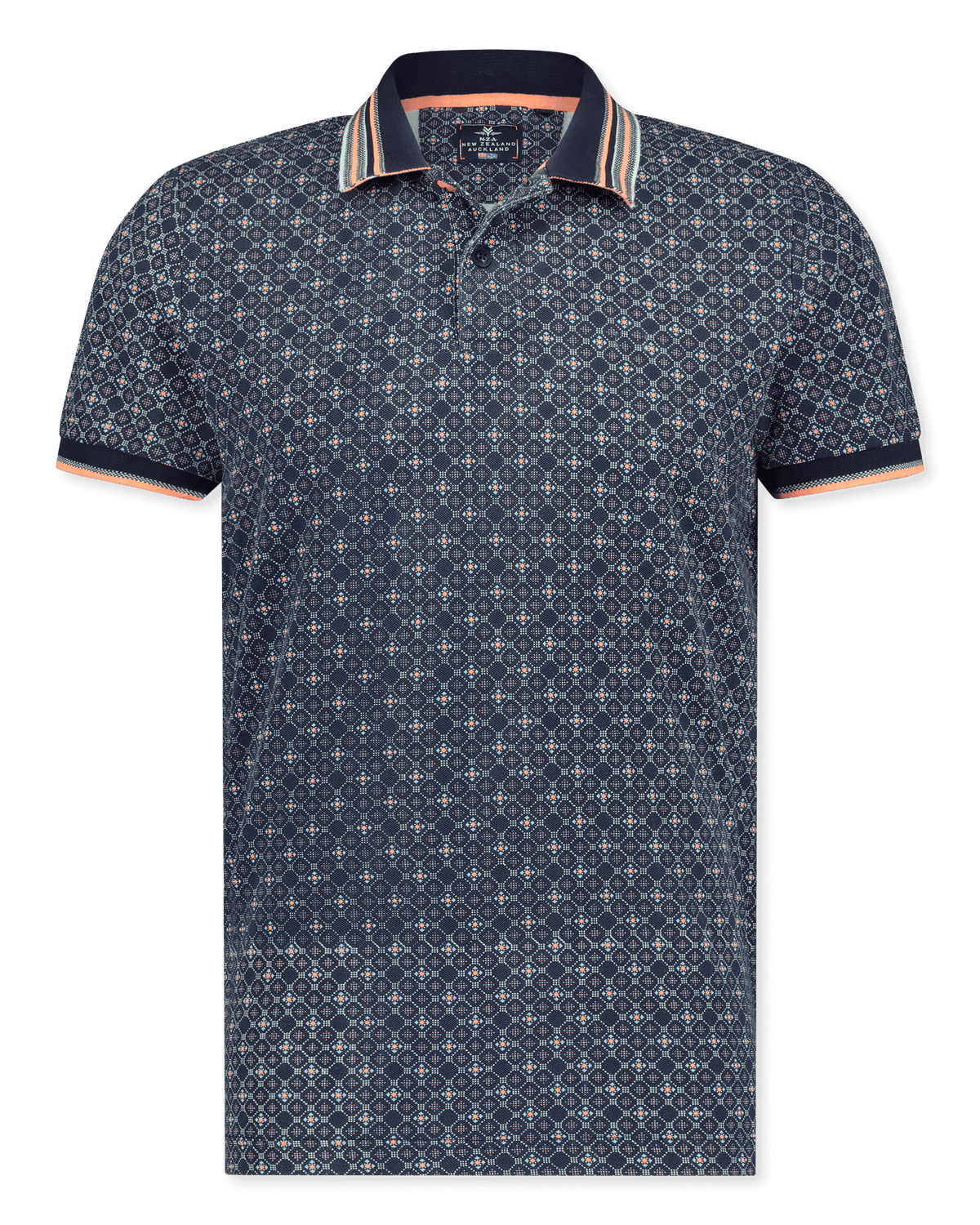 Katoenen polo met print Cobb Reservoir - Dutch Navy