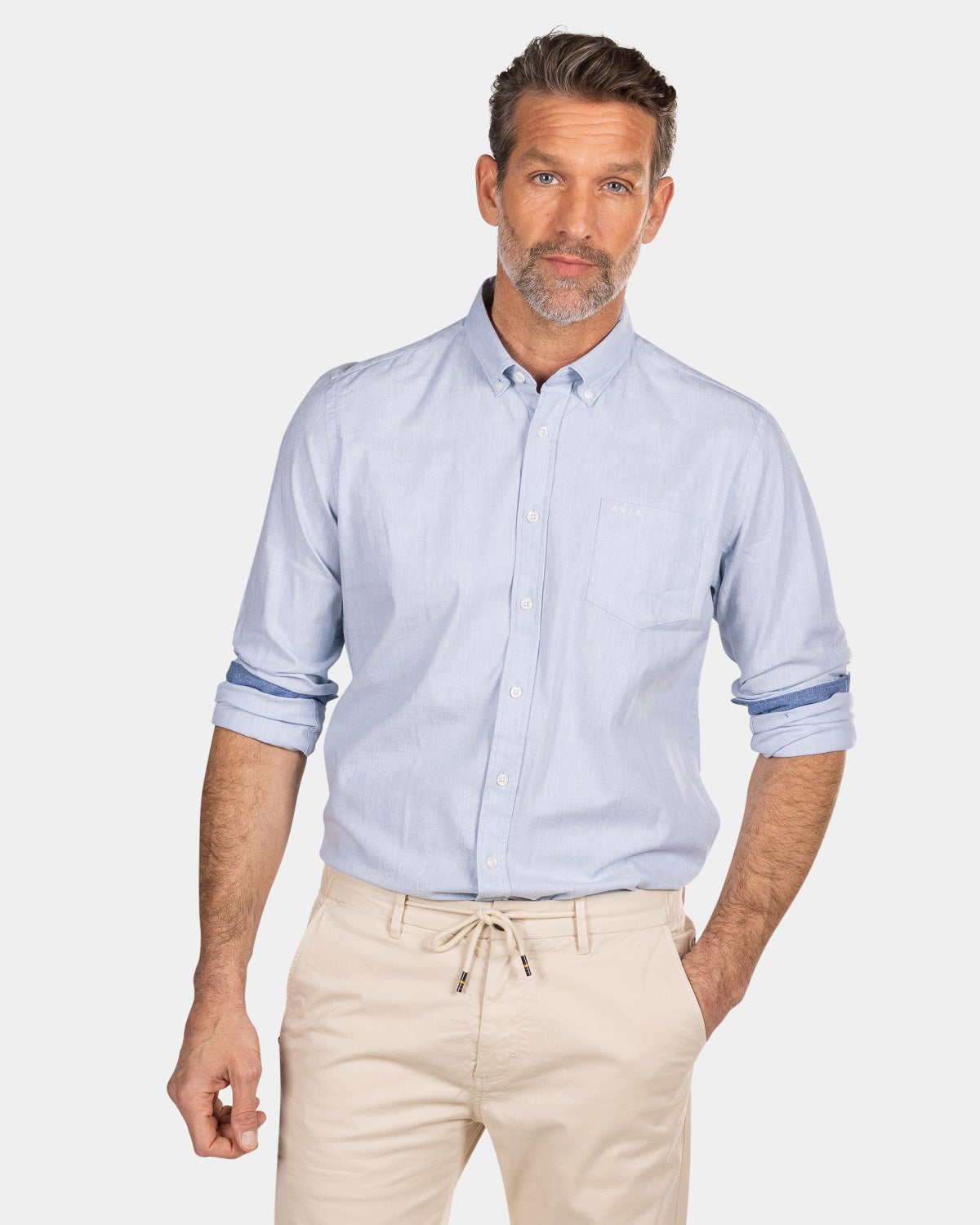 Light blue solid coloured shirt - Phantom Blue