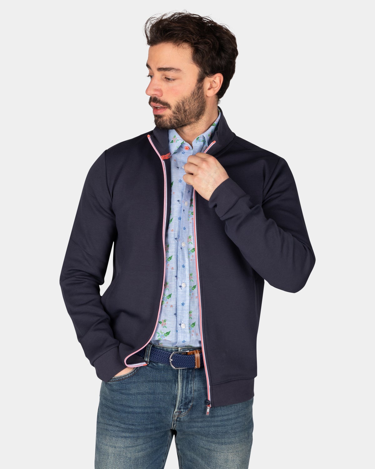 Baumwoll-Cardigan mit Stretch - Traditional Navy