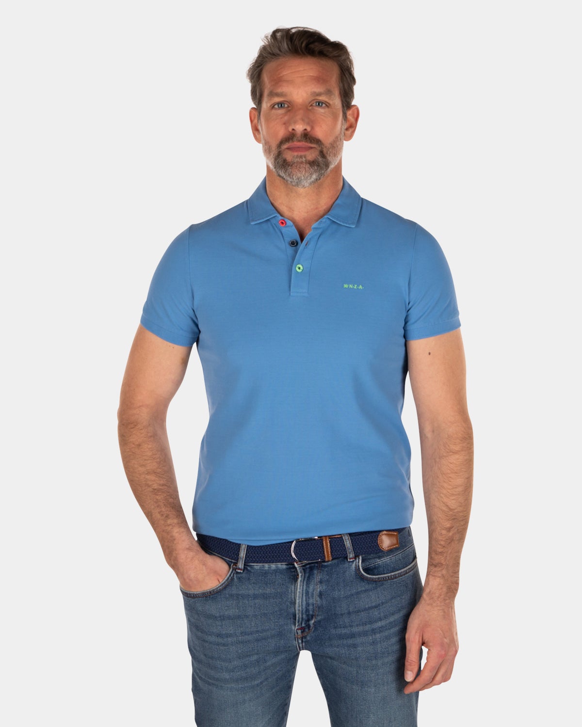 NZA Heritage polo shirt - Full blue