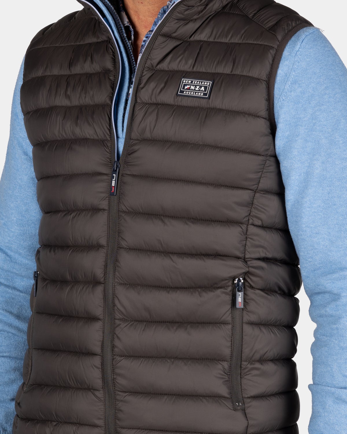 Brown padded vest - Mud