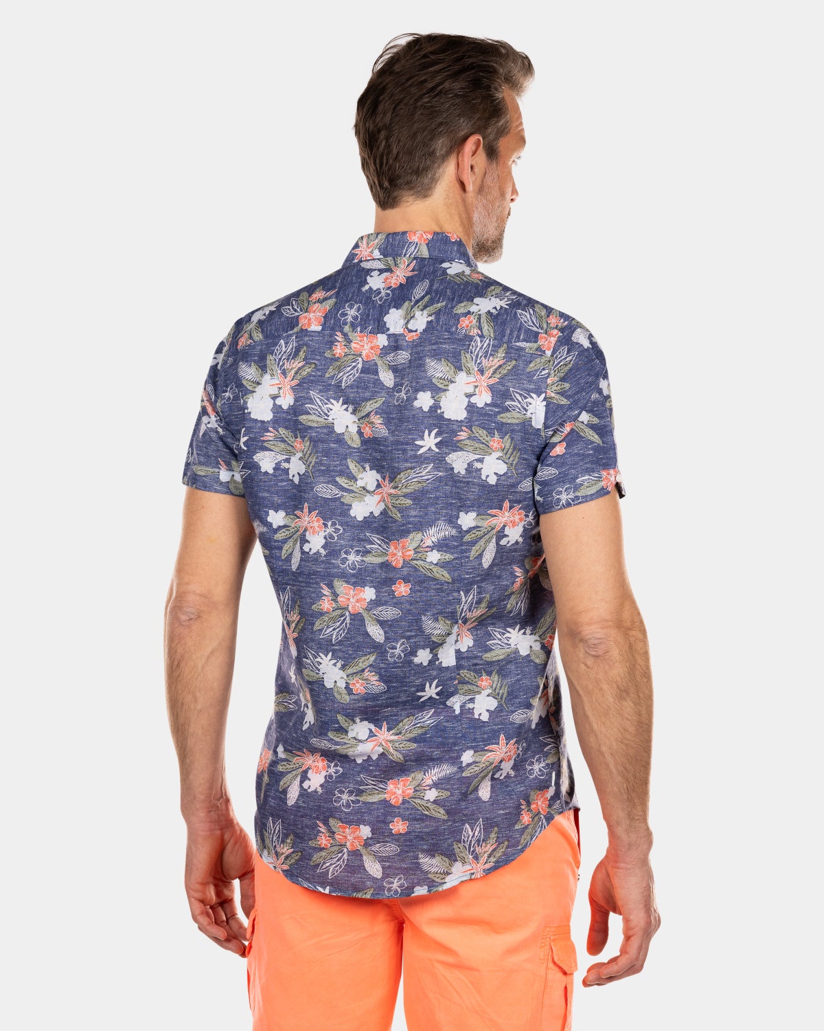 Camisa flores manga corta - Dusk Navy