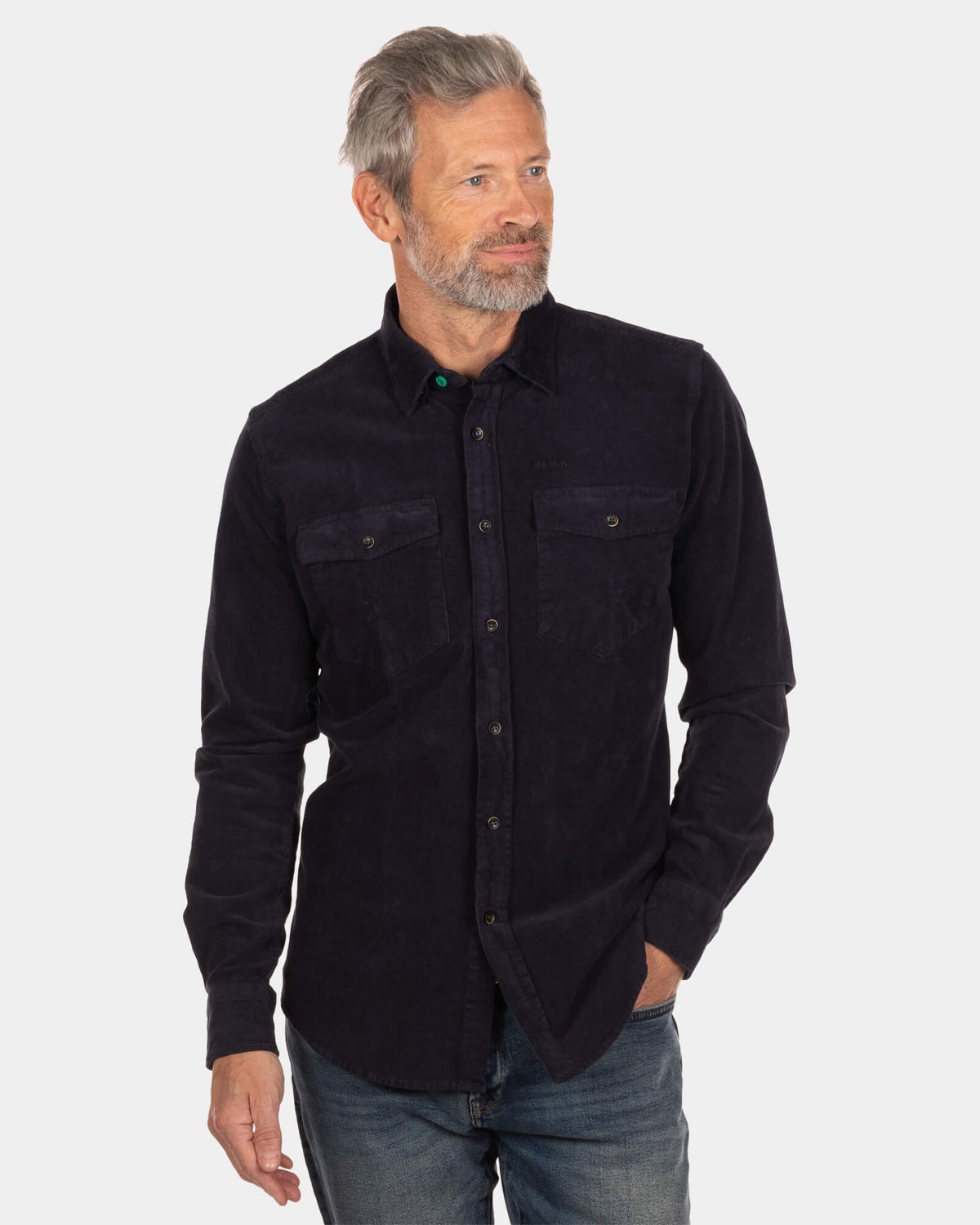 Corduroy overhemd Opuiaki - Steady Navy