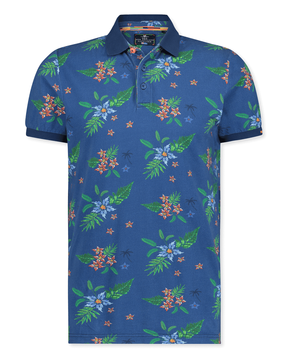 Coalpit Dam Poloshirt mit Blumenmuster - Dutch Navy