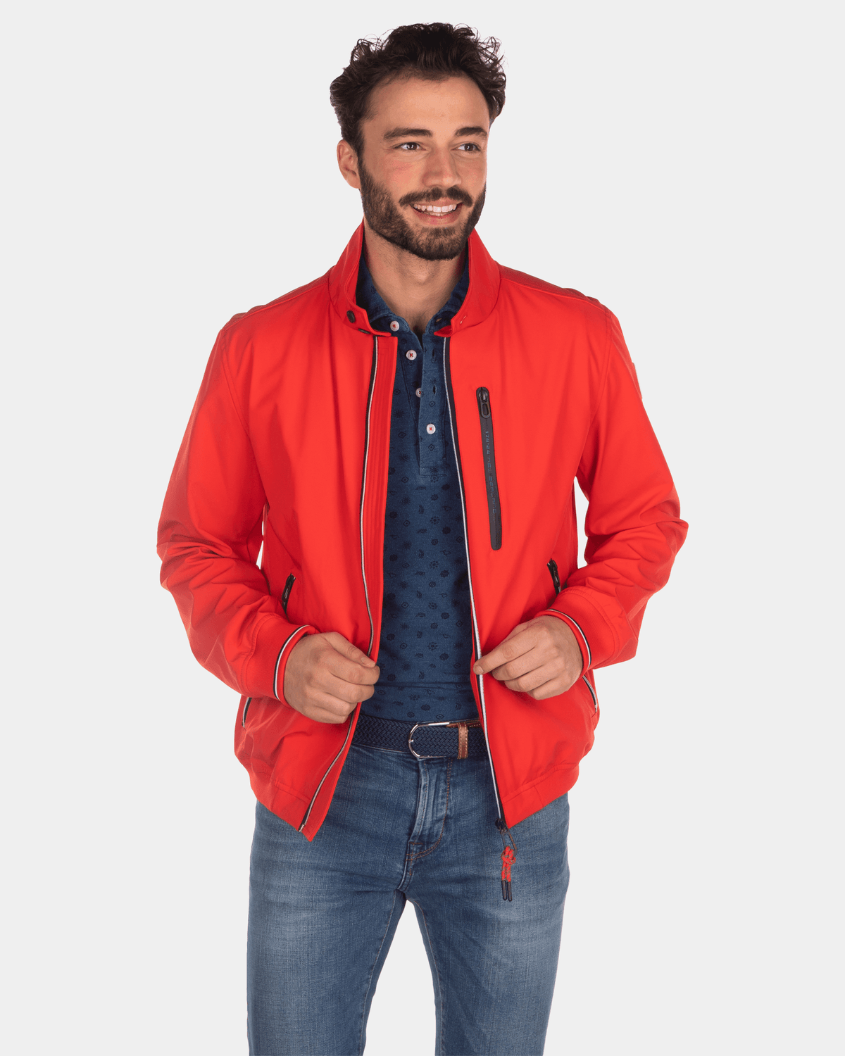 Wasserabweisende Bomberjacke - Orange Red