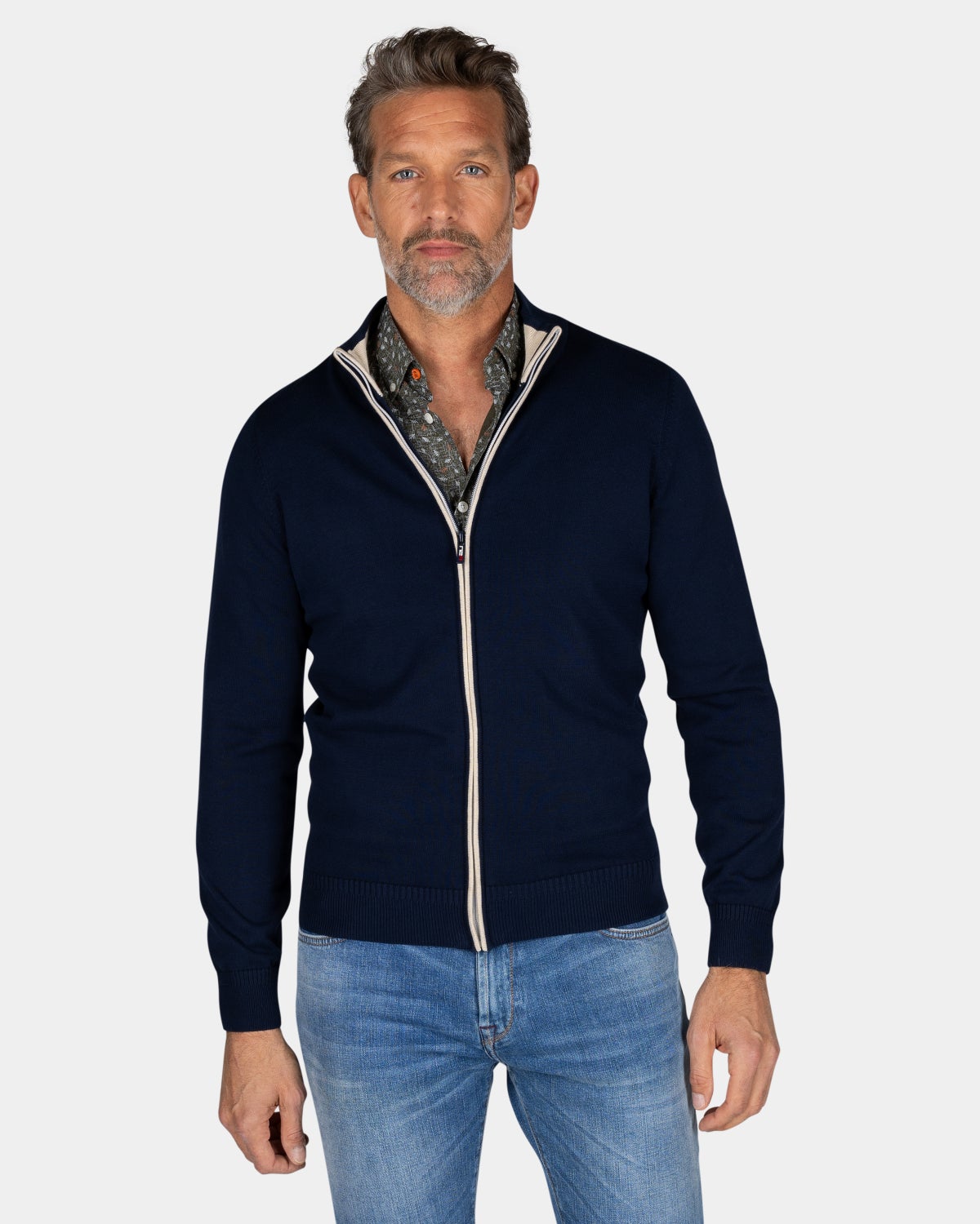 Cardigan en coton bleu foncé - Autumn Navy