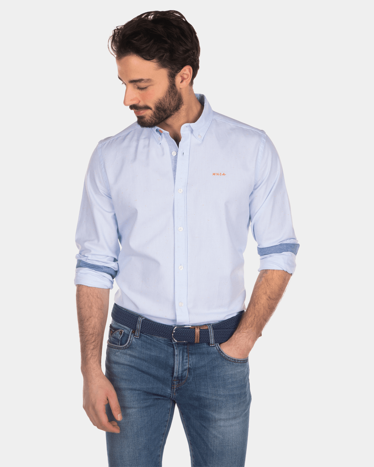 Camisa algodón liso - Bright Sky