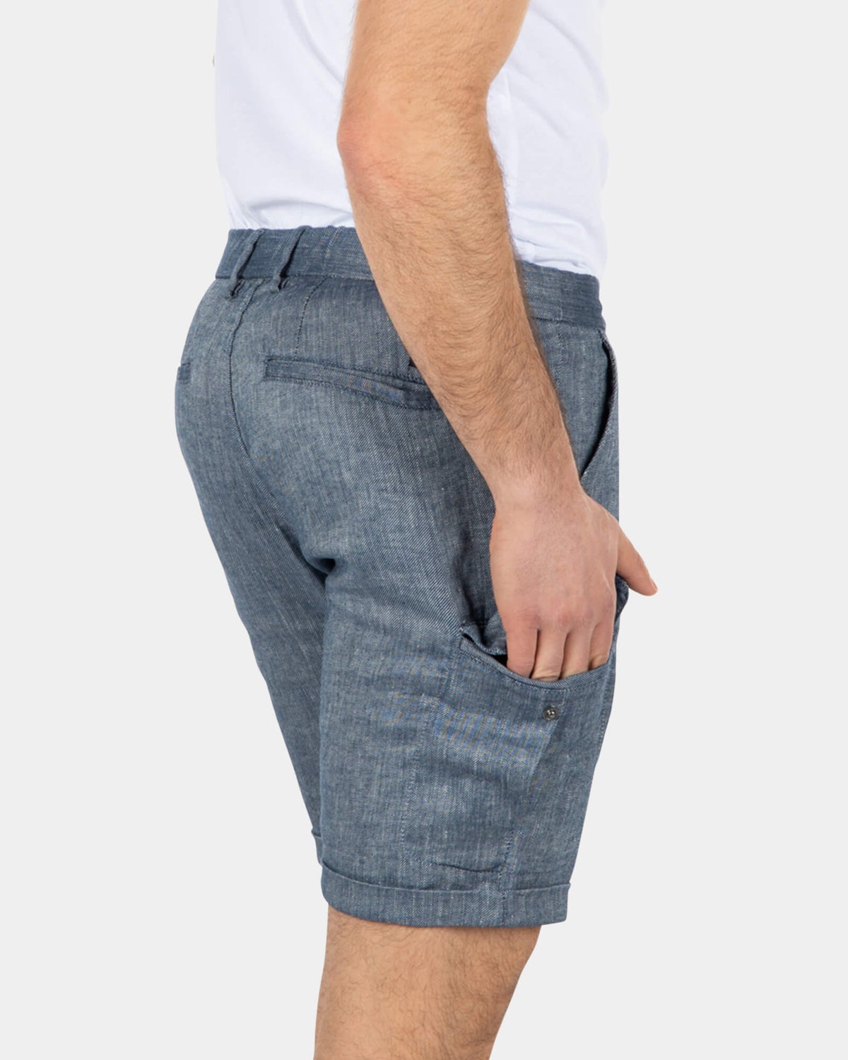 Shorts cargo de algodón - Key Navy