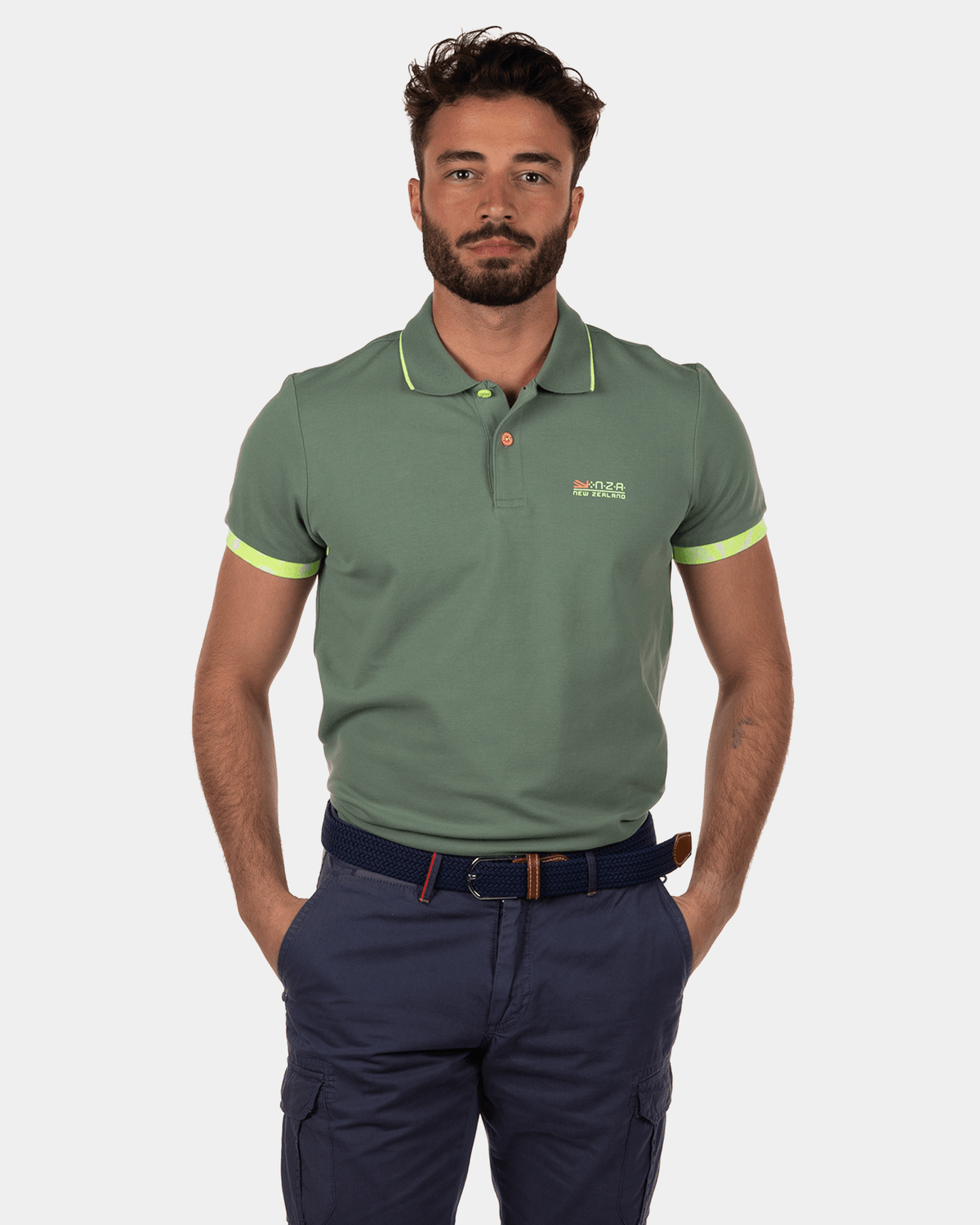 Sportief poloshirt Motueka - Jungle Army