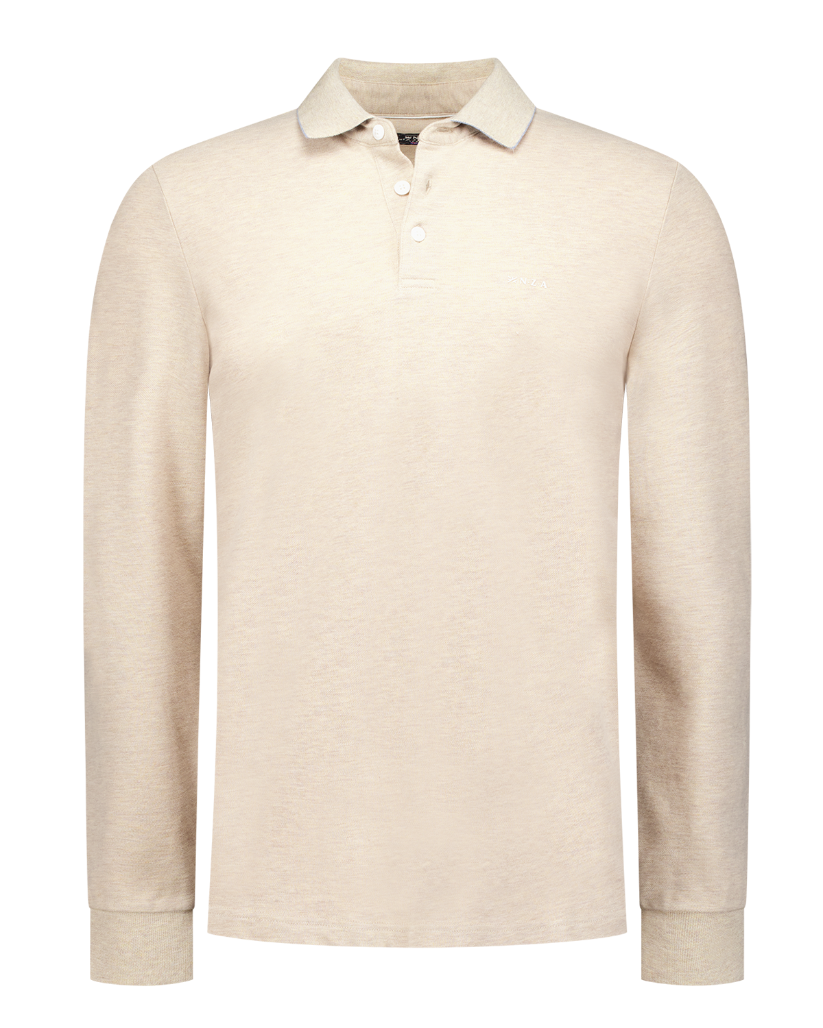 Polo beige ﾈ manches longues - Oat Sand