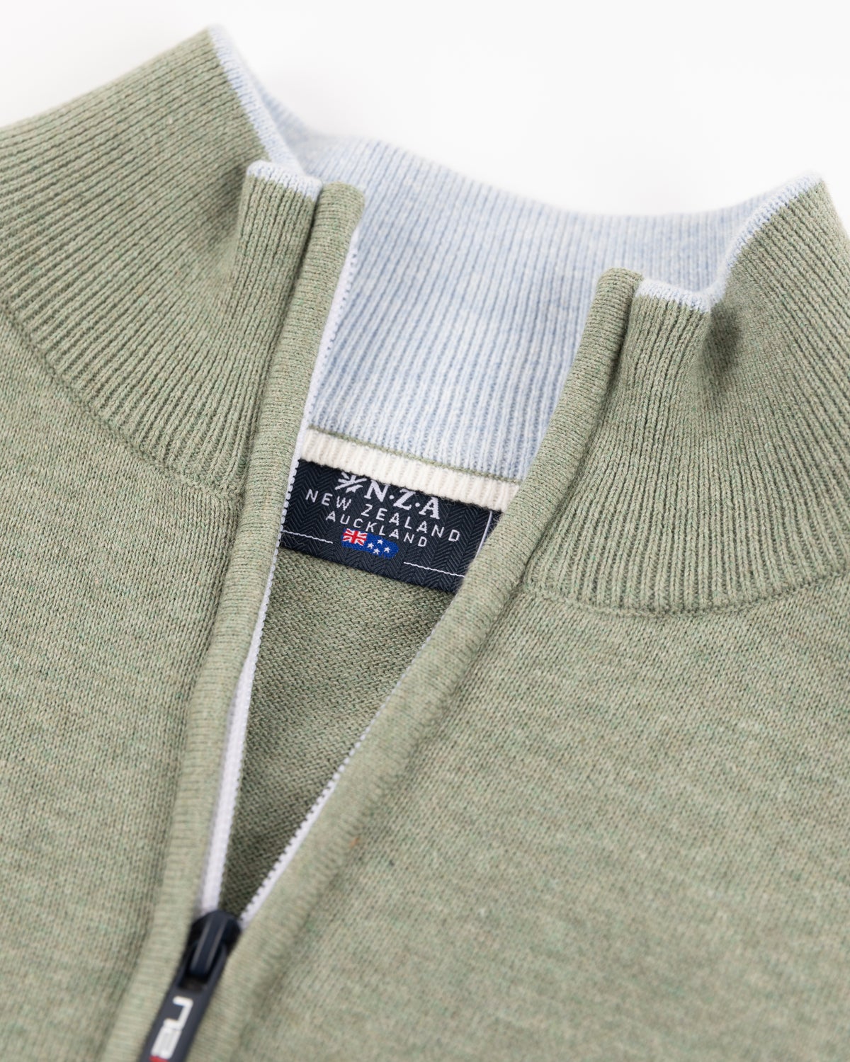 Light green half zip pullover - Sage