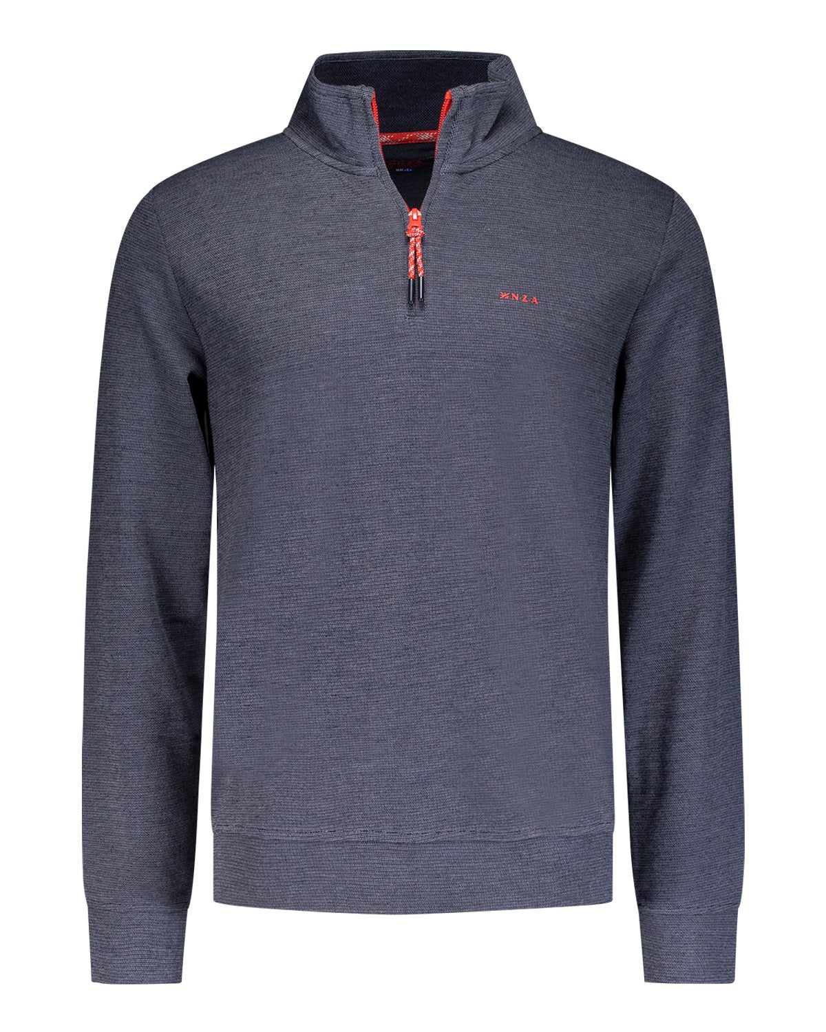 Navy fleece sweater met halve rits - Winter Navy