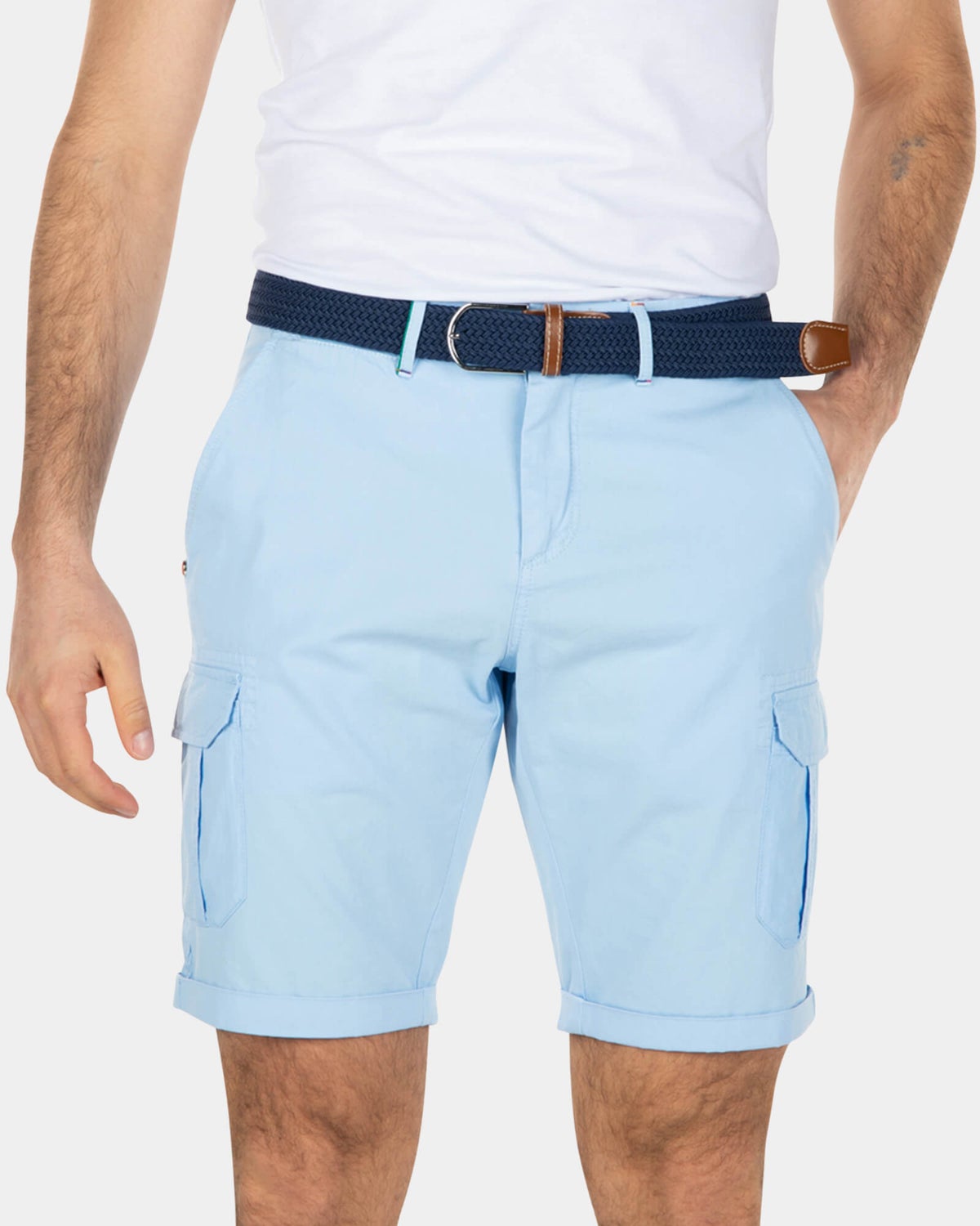 Short cargo en coton robuste - Bright Sky