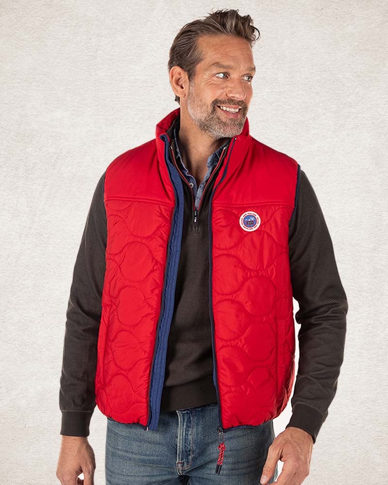 Gilet matelassé uni - Carmine red