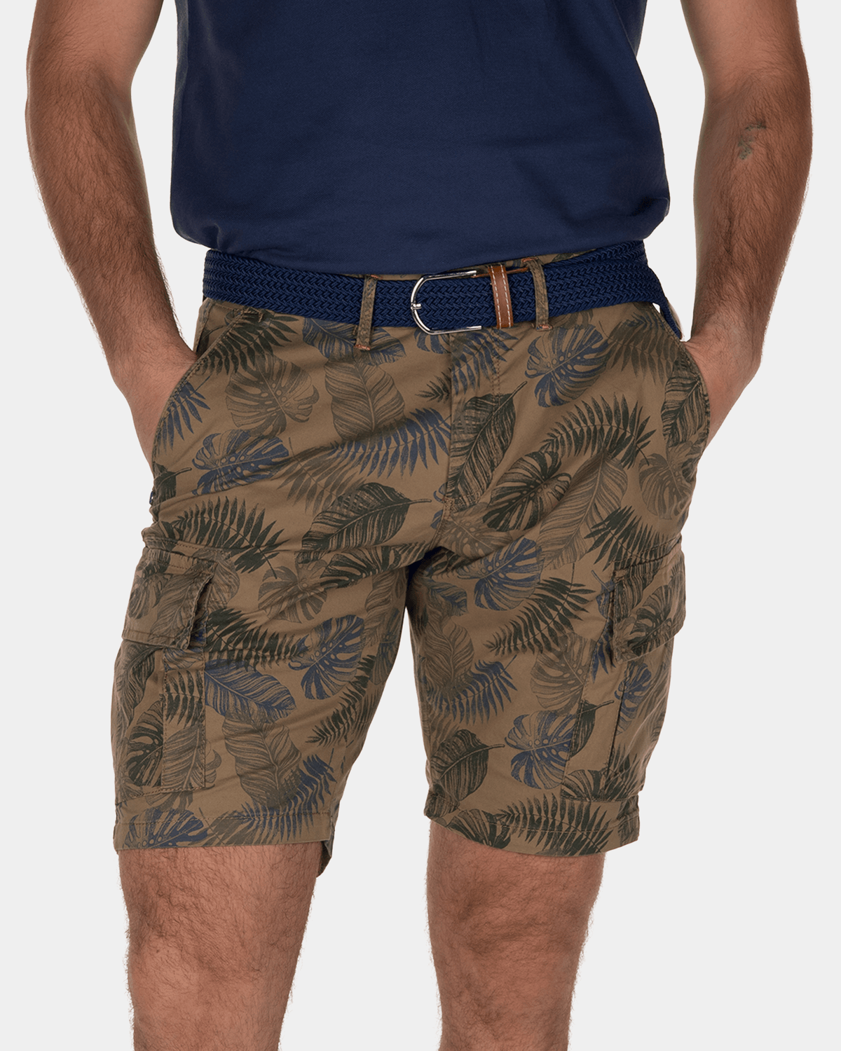 Shorts mit Palmerston-Print - Tobacco Brown