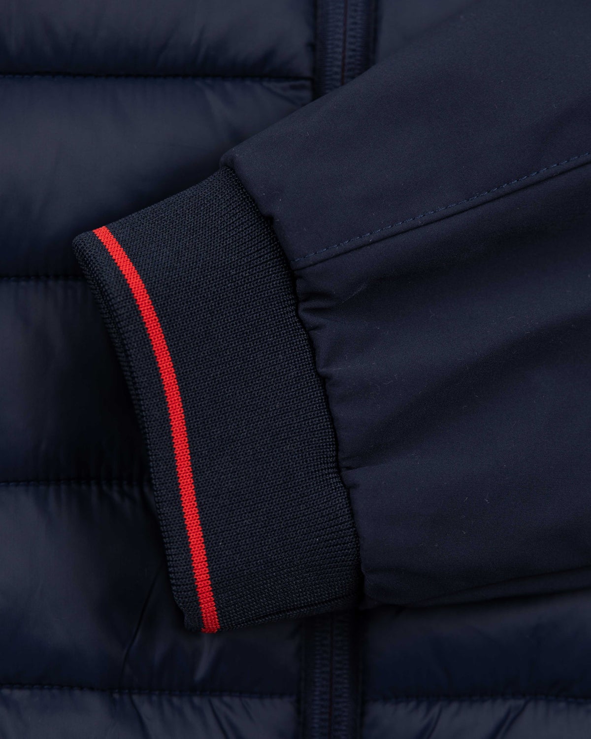 Gewatteerde jas met softshell - Traditional Navy