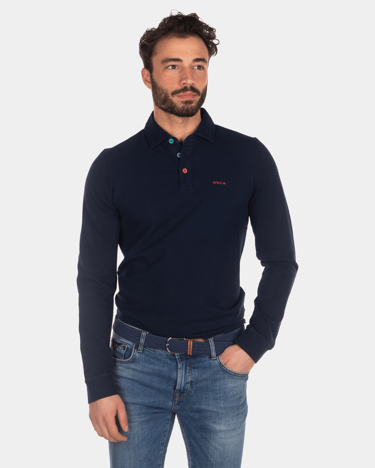 Einfarbiges Rugby-Shirt - Industrial Navy