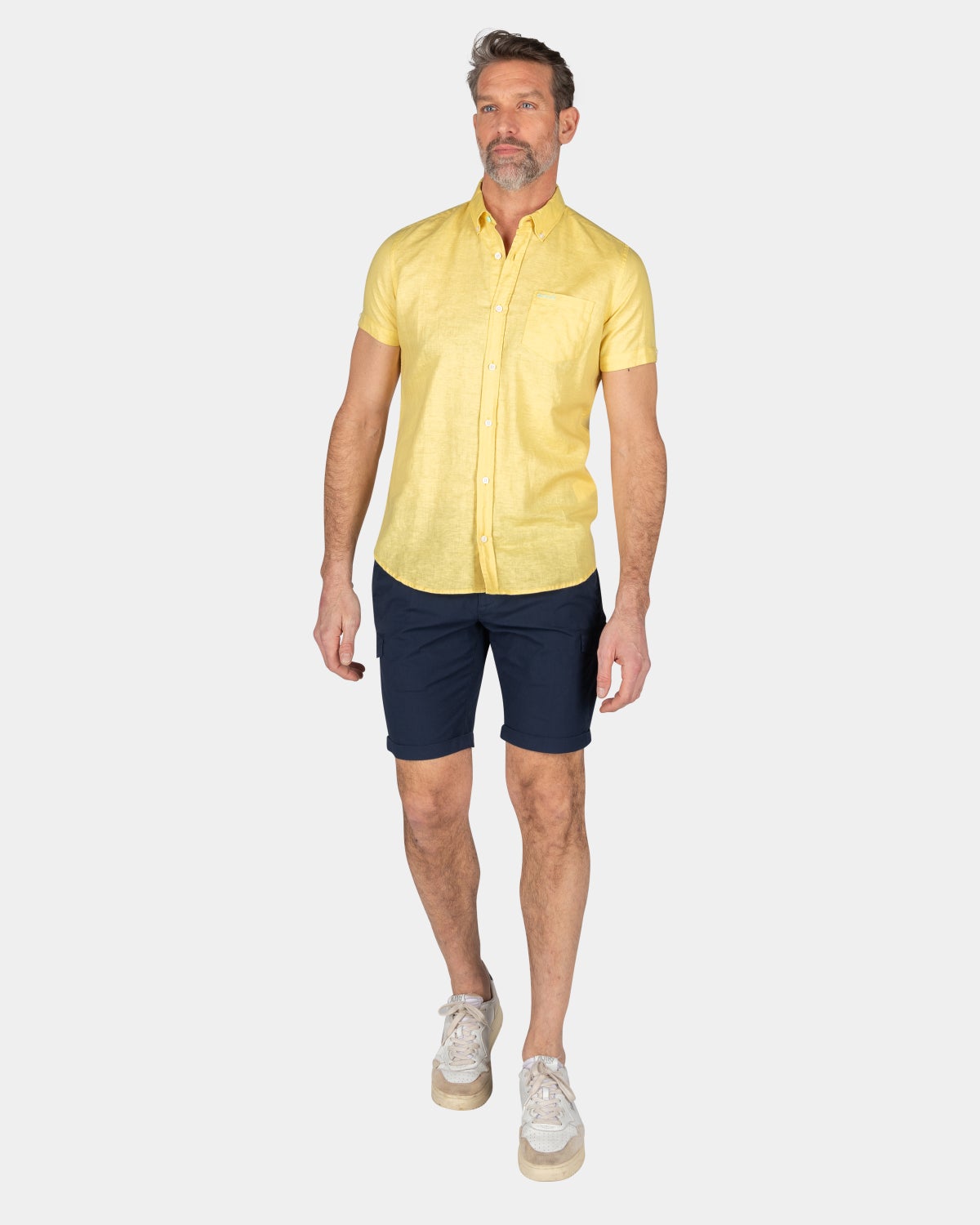 Chemise unie manches courtes - Iguana Yellow