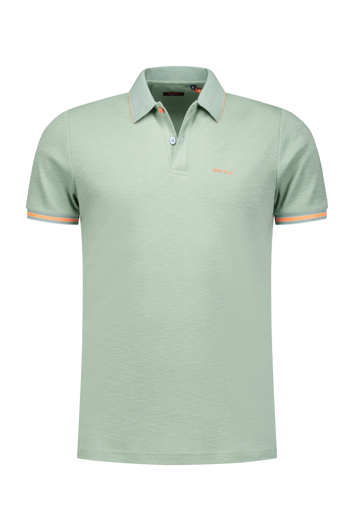 Effen polo van katoen en polyester - Soft Olive