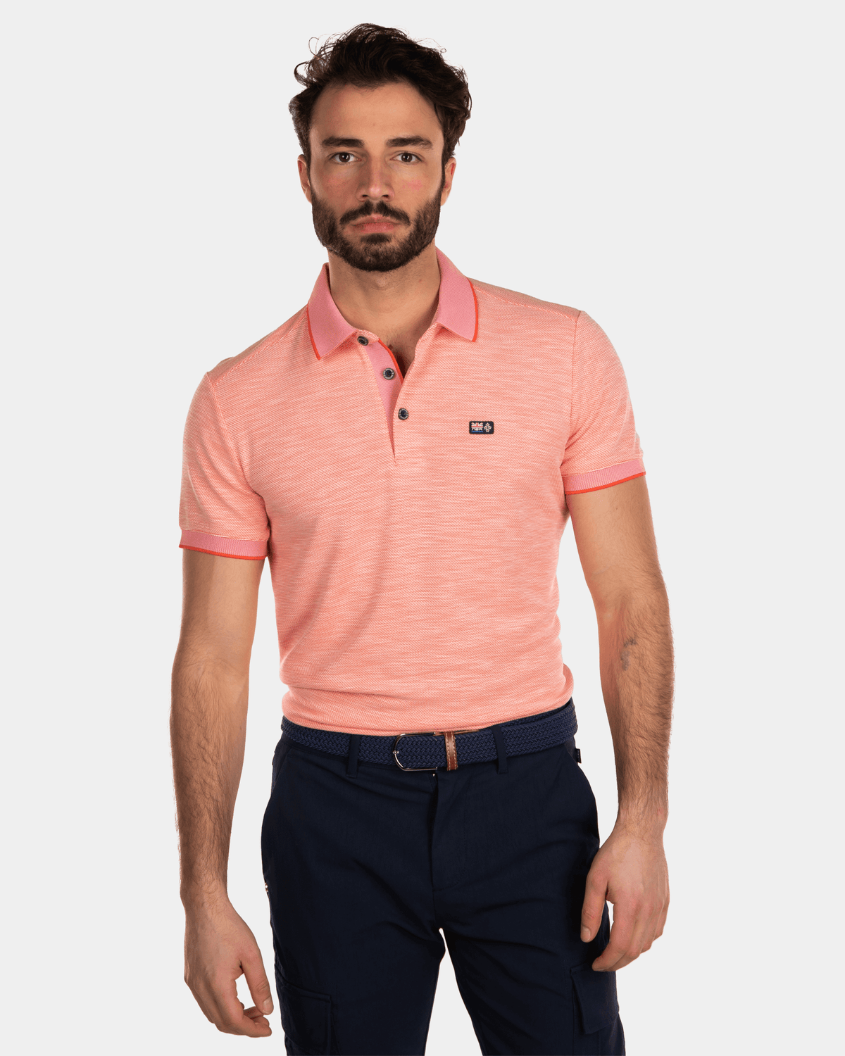 Schlichtes Poloshirt - Burned Orange