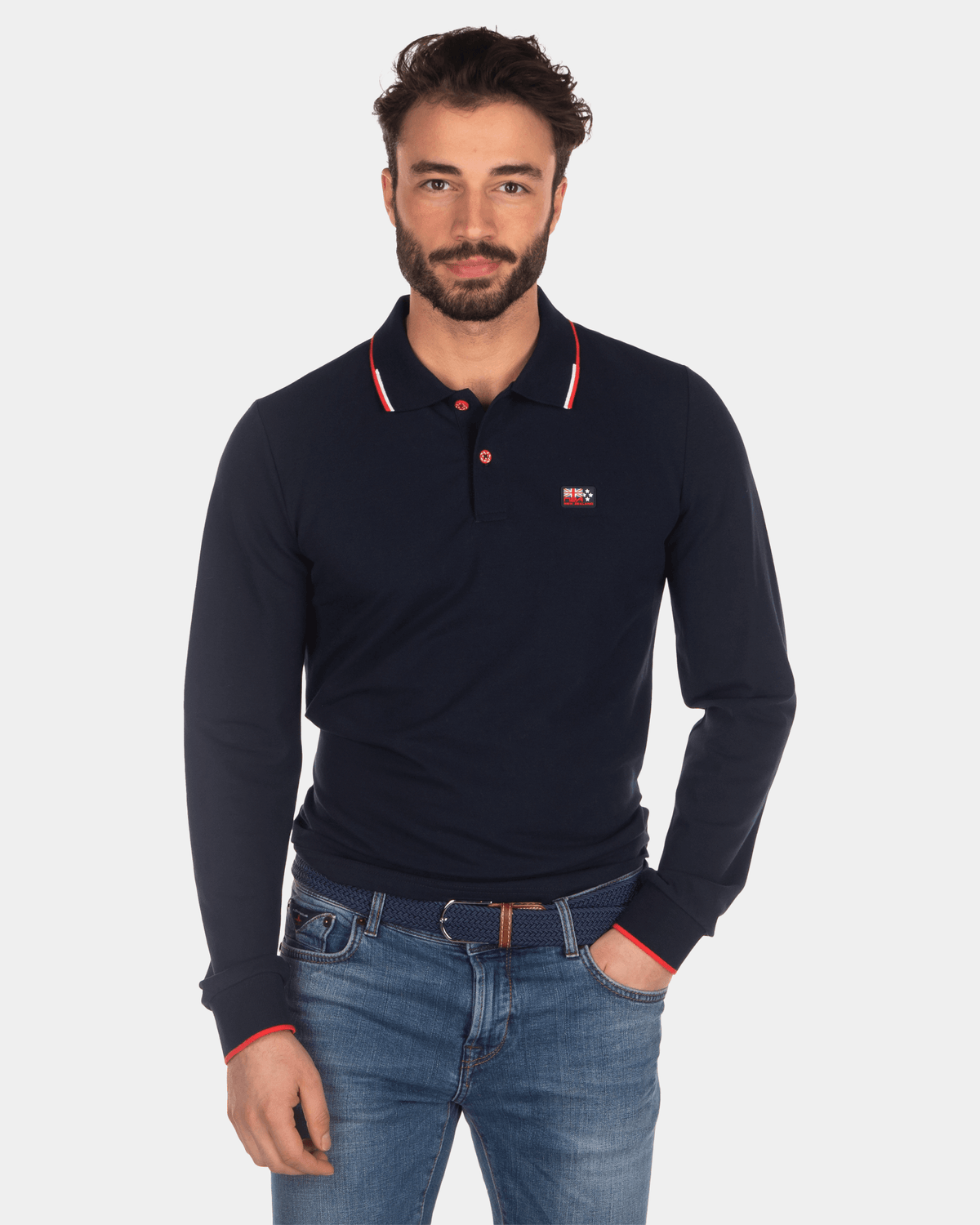 Stretch Rugbyshirt Donkerblauw - Industrial Navy