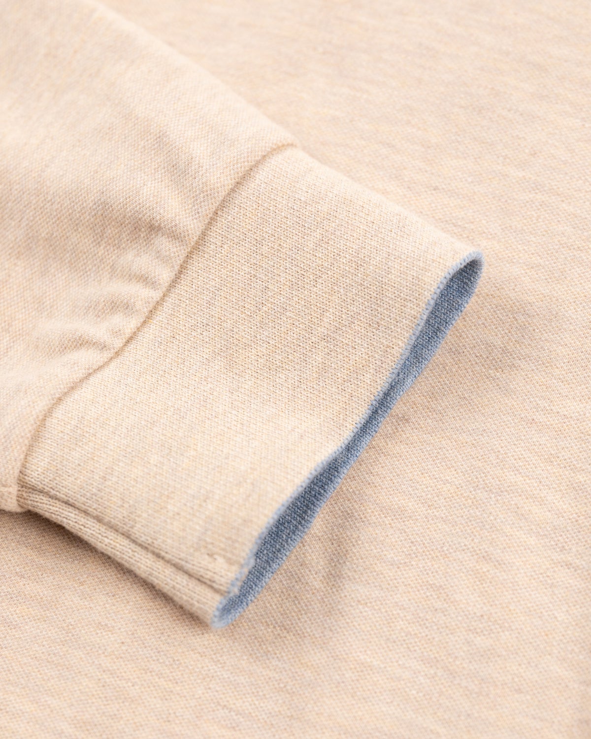 Beige polo met lange mouwen - Oat Sand