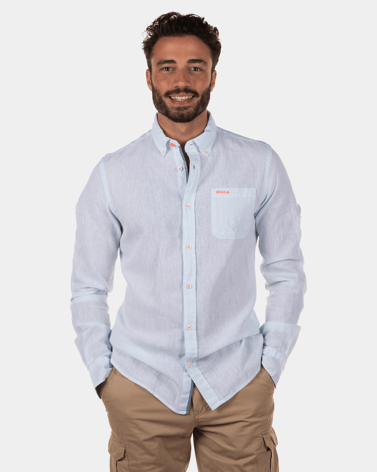 Chemise en lin Hotoananga - Lagune Blue