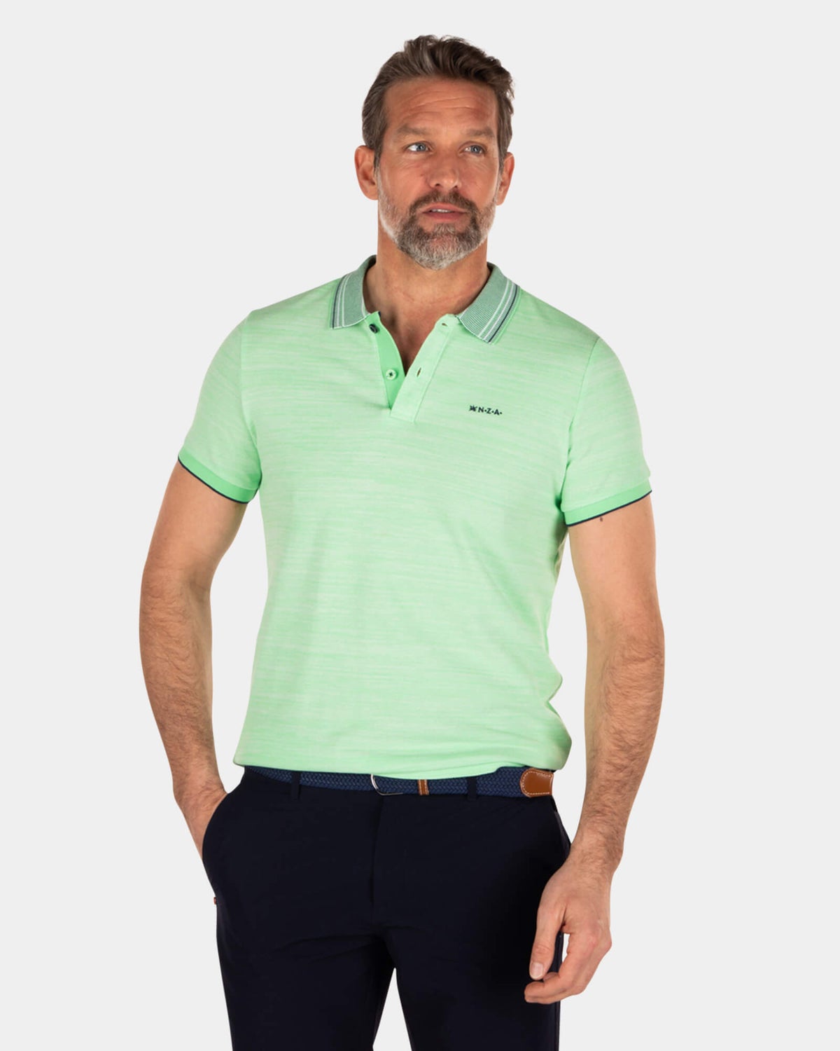 Polo de piqué de algodón - Sea Green