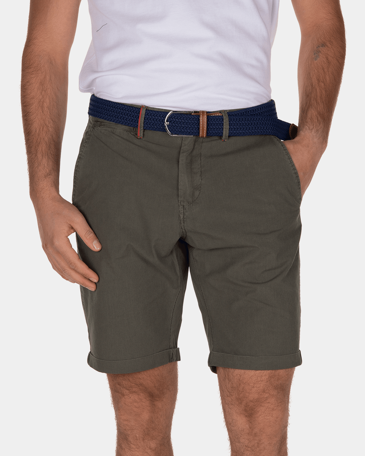 Short chino en coton Hamilton - Army