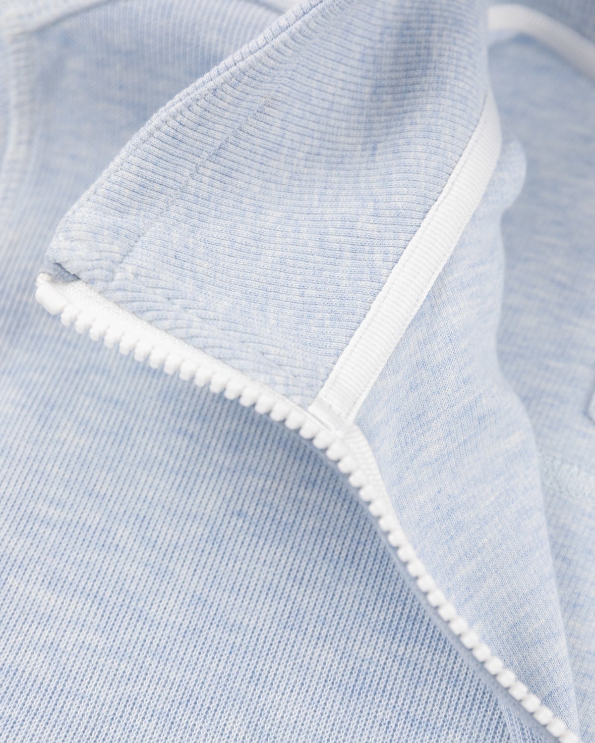 Light blue half zip sweat - Marble Blue