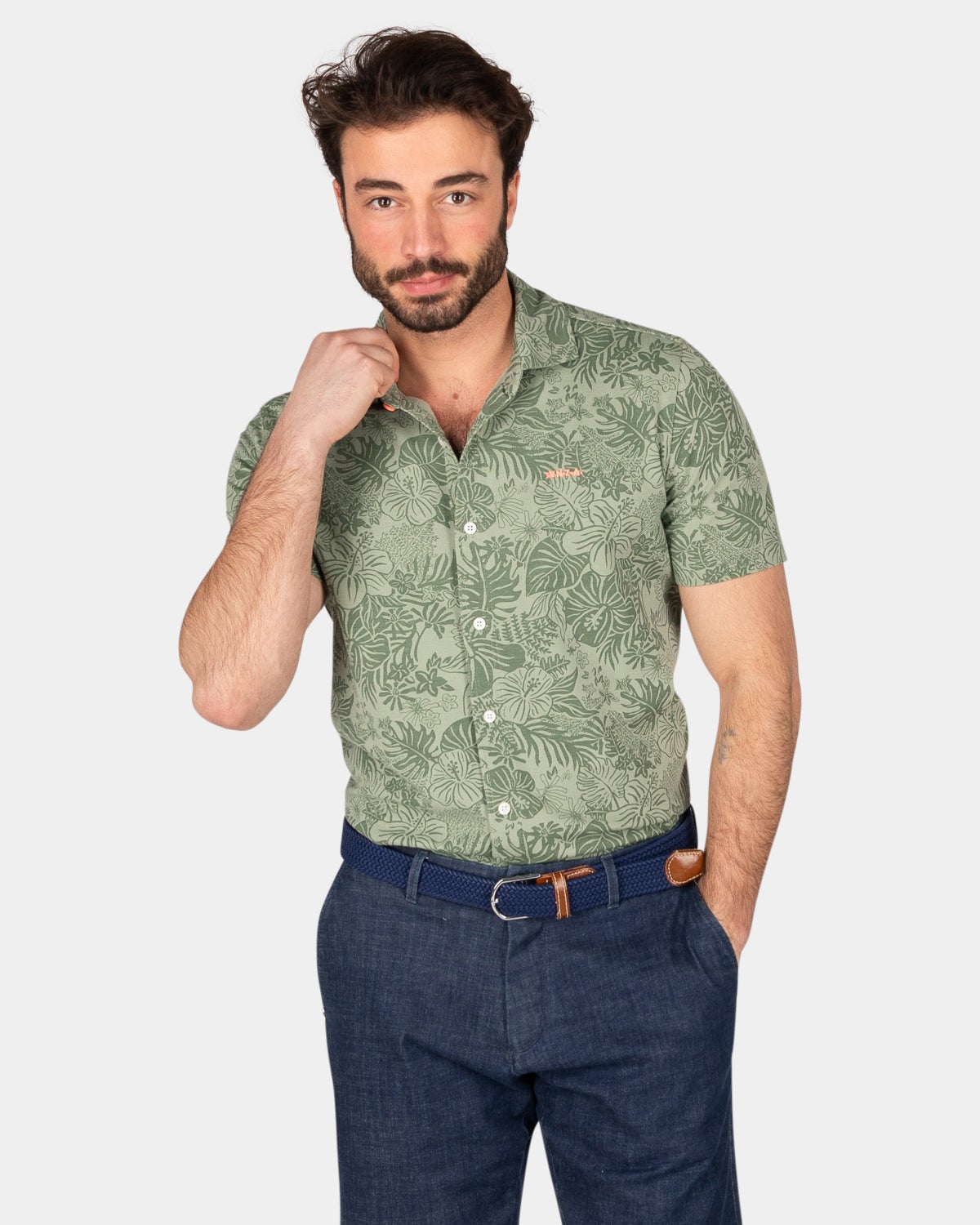 Chemise verte à manches courtes - Mellow Army