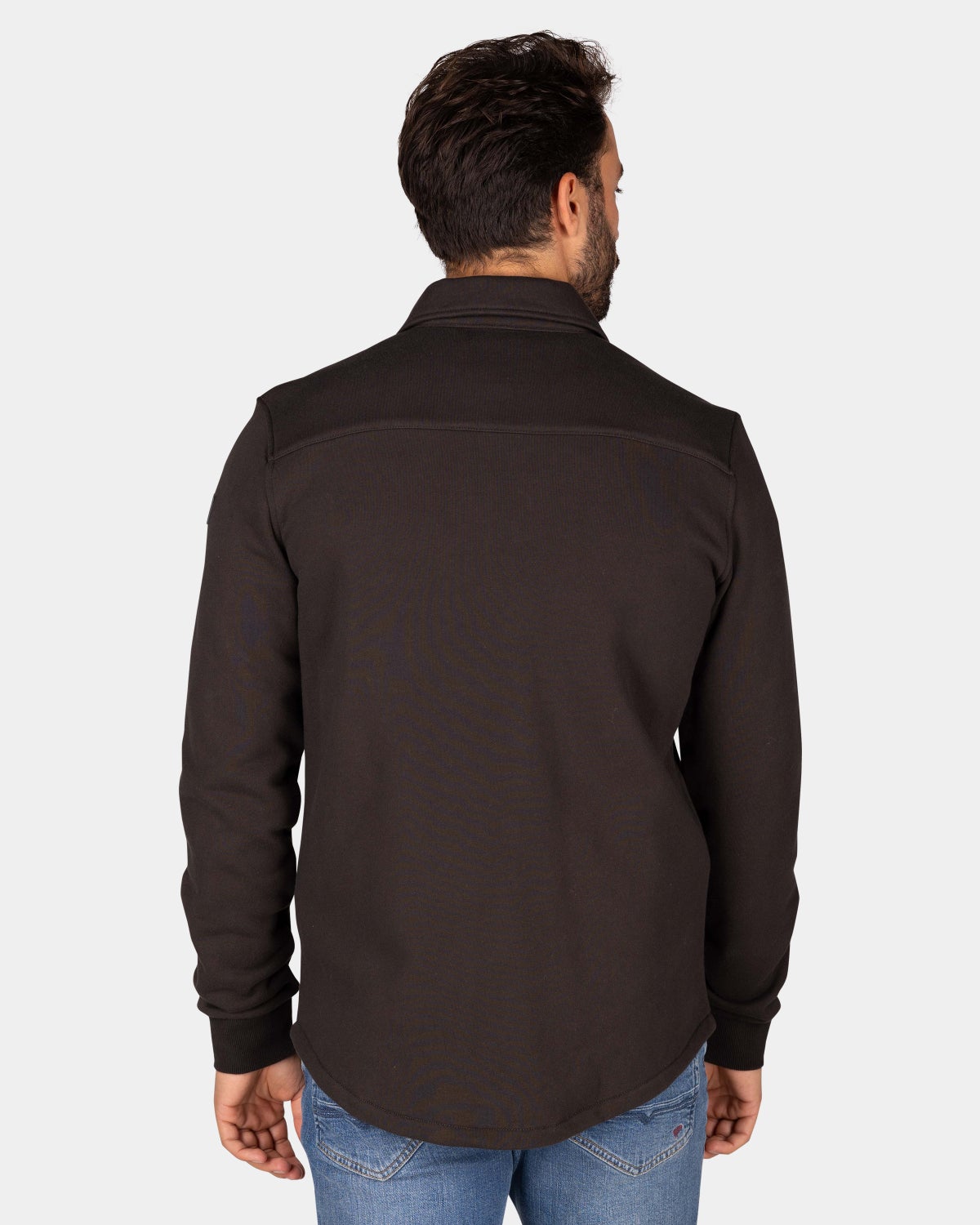 Dunkelbraunes Fleece-Overshirt - Dark Mocca