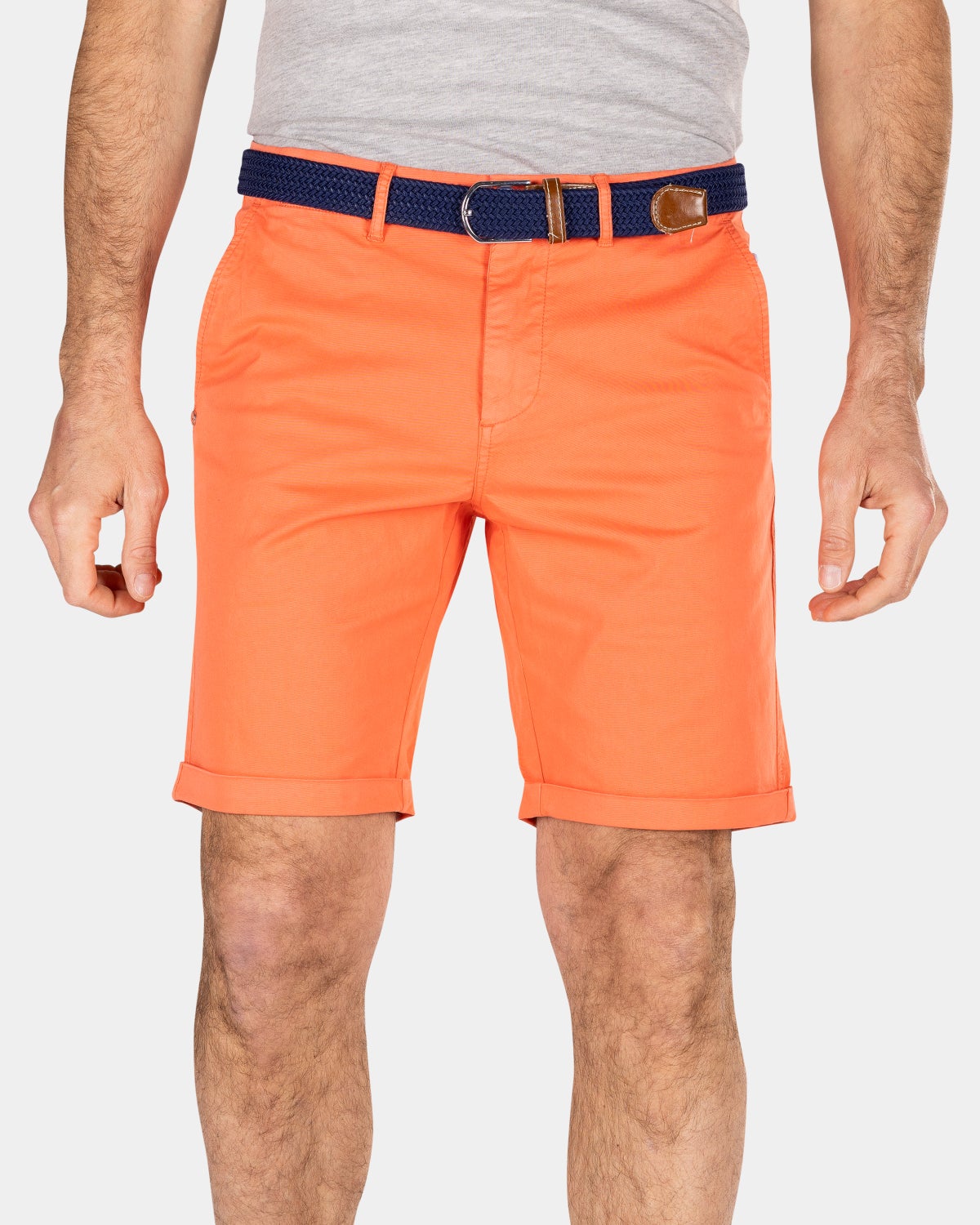 Cotton chino shorts - Golden Orange