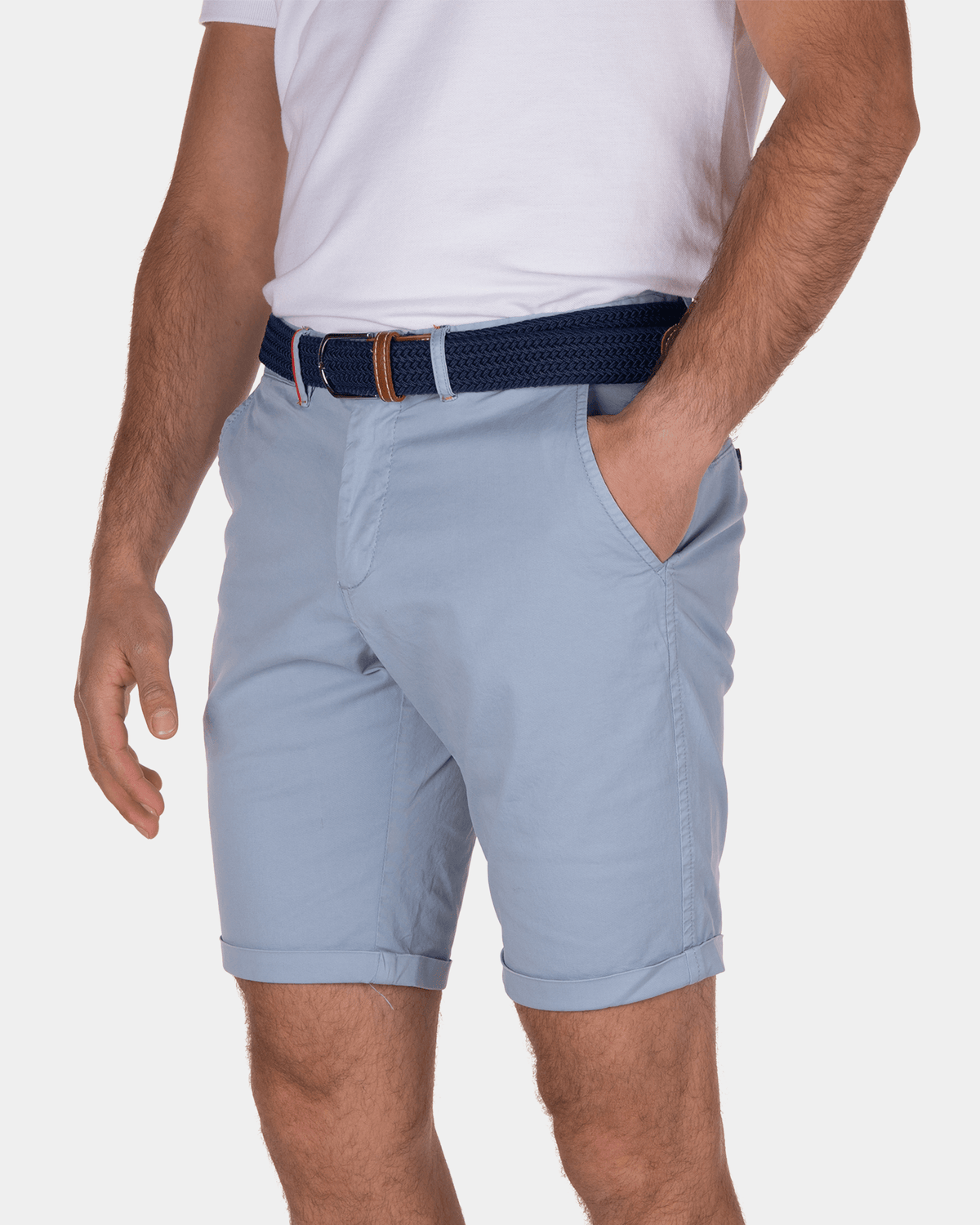 Korte stretch chino Whale Bay - Dusk Blue