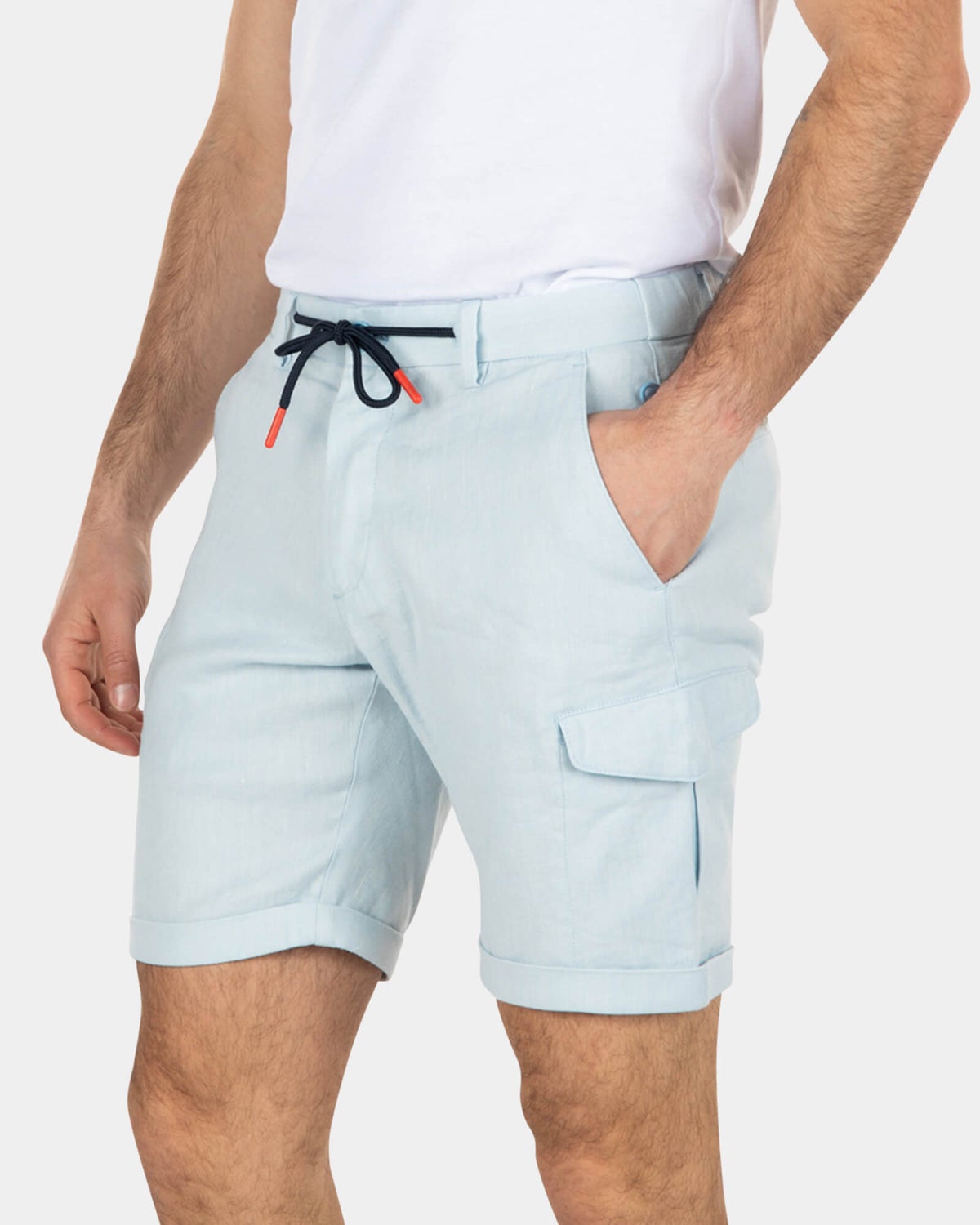 Cargo-Shorts aus Baumwolle - Bright Sky