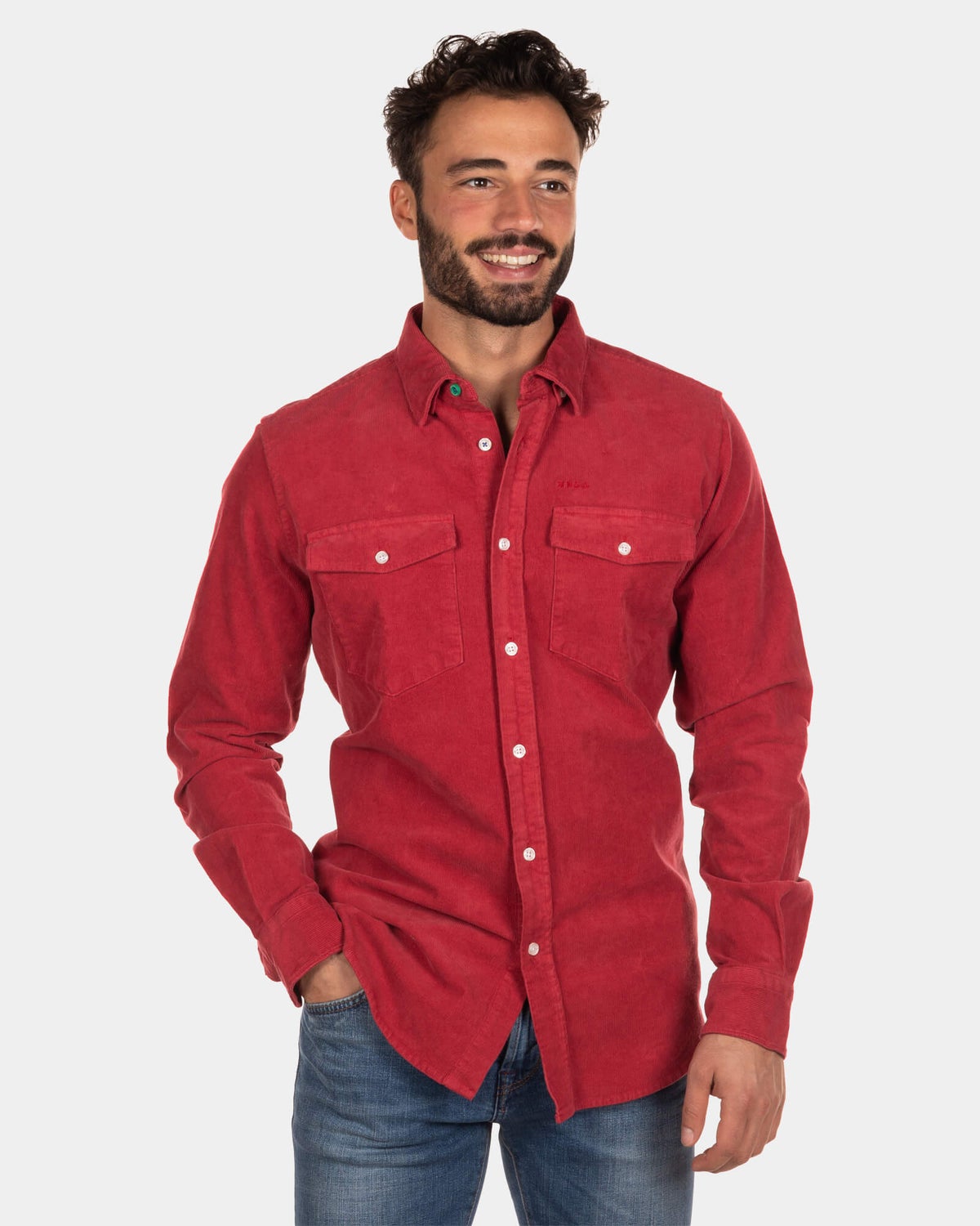 Corduroy overhemd Opuiaki - Cardinal Red